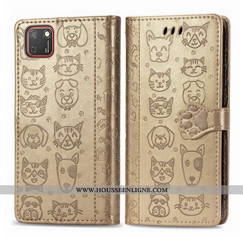 Housse Huawei Y5p Cuir Protection Chiens Coque Téléphone Portable En Relief Violet