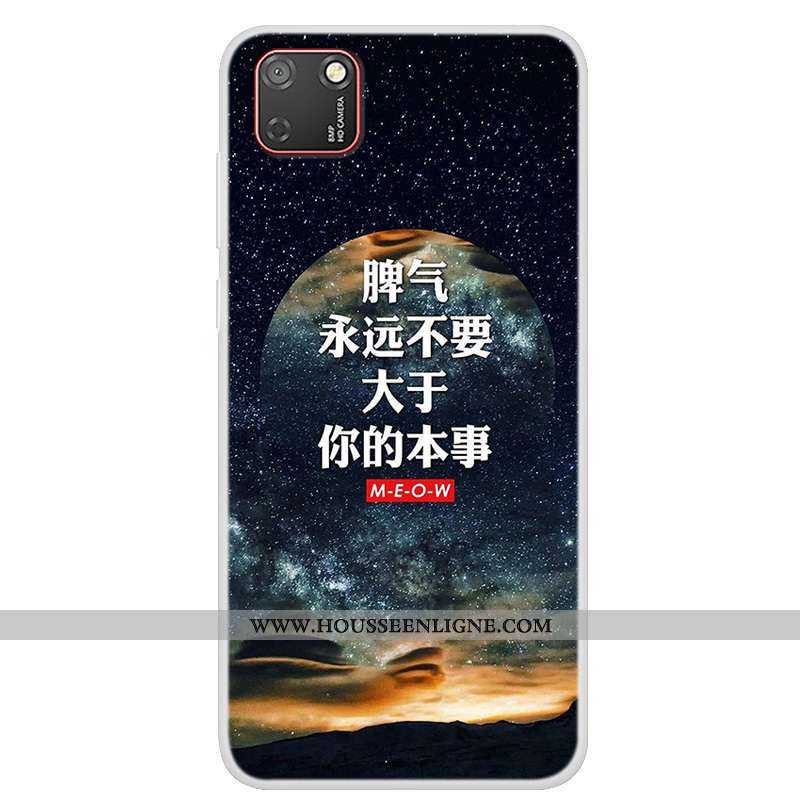 Housse Huawei Y5p Fluide Doux Protection Tendance Coque Étui Téléphone Portable Bleu