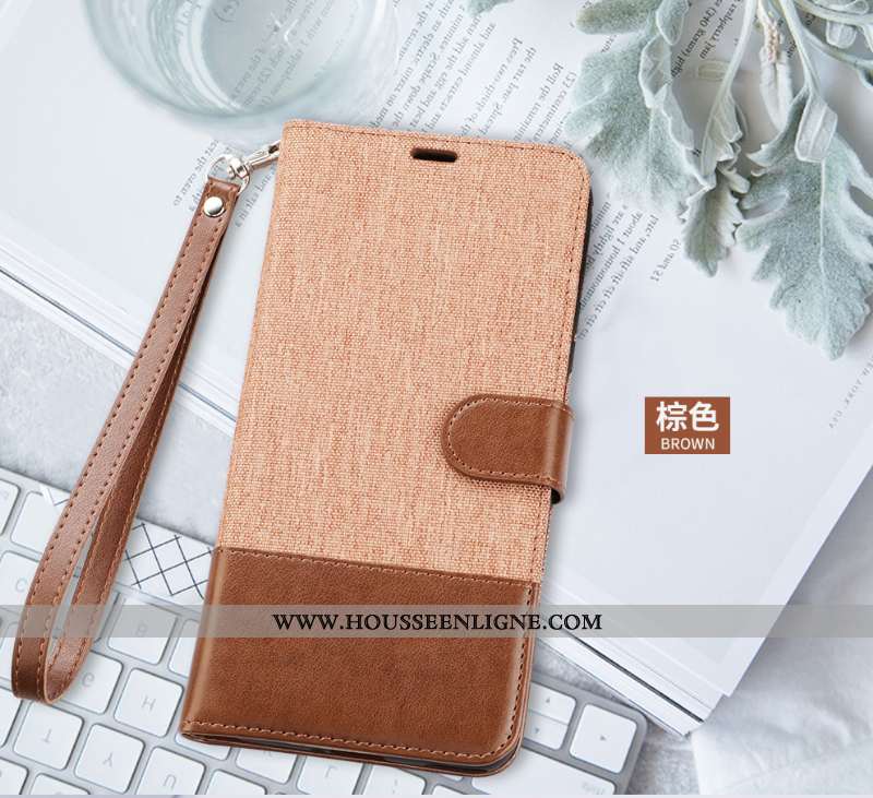 Housse Huawei Y5p Portefeuille Protection Incassable Étui Coque Marron Carte