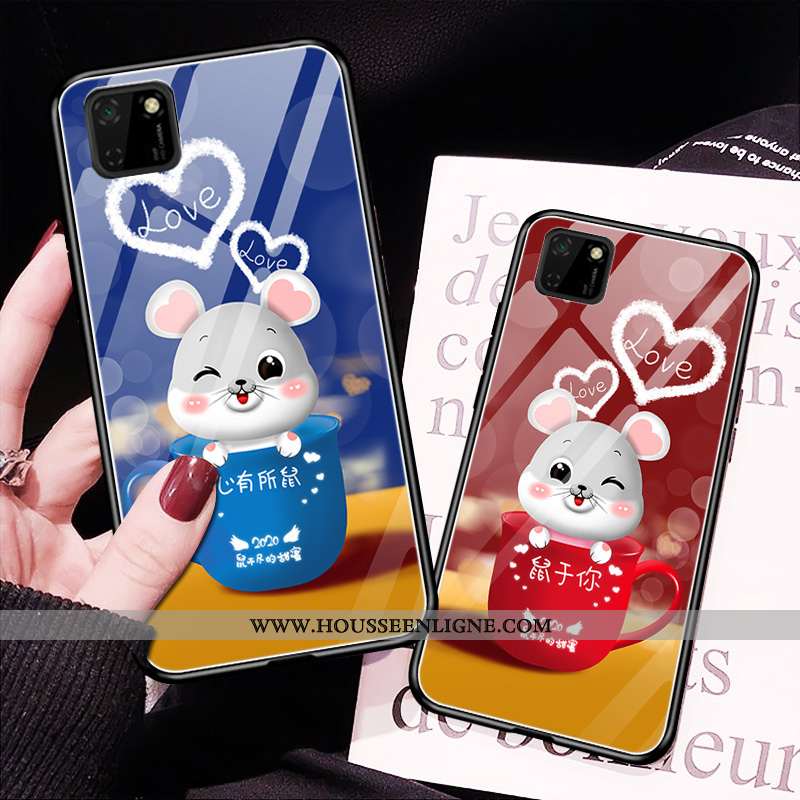 Housse Huawei Y5p Protection Verre Fluide Doux Légère Téléphone Portable Rouge Tout Compris
