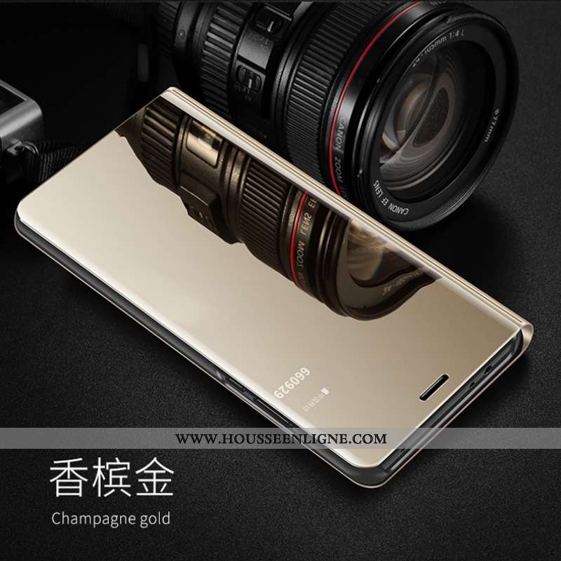 Housse Huawei Y5p Transparent Cuir Téléphone Portable Nouveau Protection Étui Doré