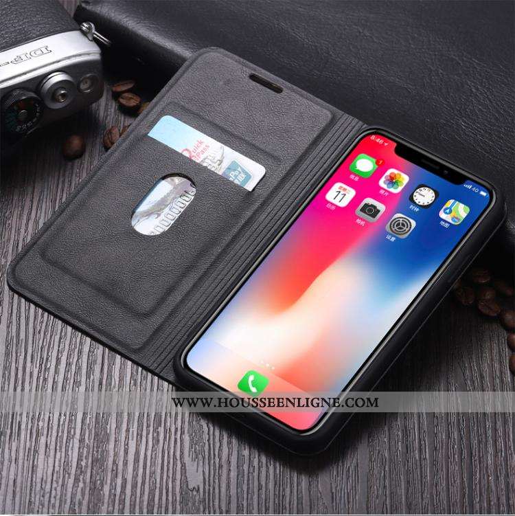 Housse Huawei Y6 2020 Cuir Mode Étui Protection Téléphone Portable Rouge 2020