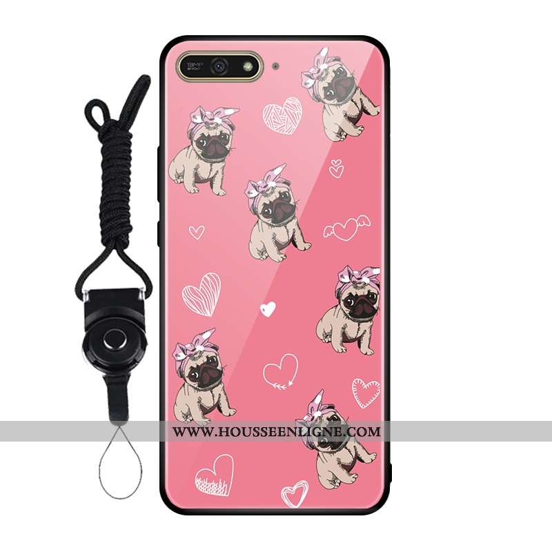 Housse Huawei Y6 2020 Verre Protection Personnalisé 2020 Tempérer Étui Coque Rose