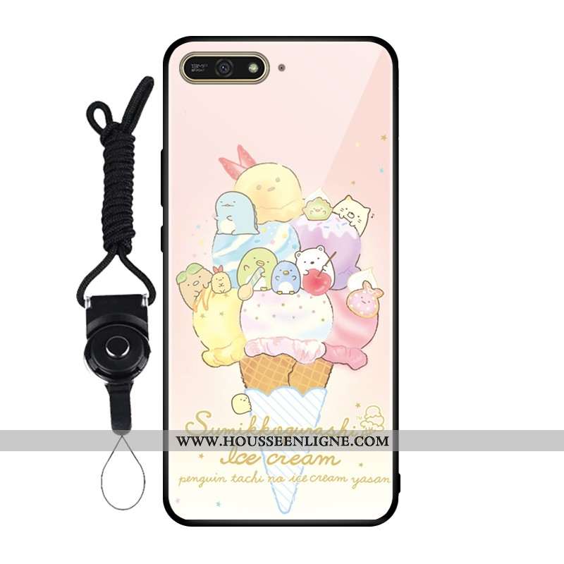 Housse Huawei Y6 2020 Verre Protection Personnalisé 2020 Tempérer Étui Coque Rose