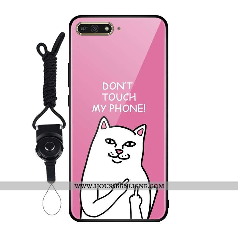 Housse Huawei Y6 2020 Verre Protection Personnalisé 2020 Tempérer Étui Coque Rose
