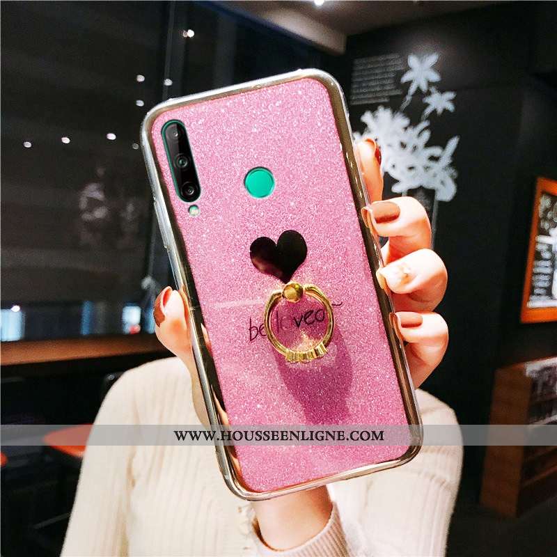 Housse Huawei Y6p Créatif Tendance Coque En Silicone Net Rouge Incassable Amour Verte