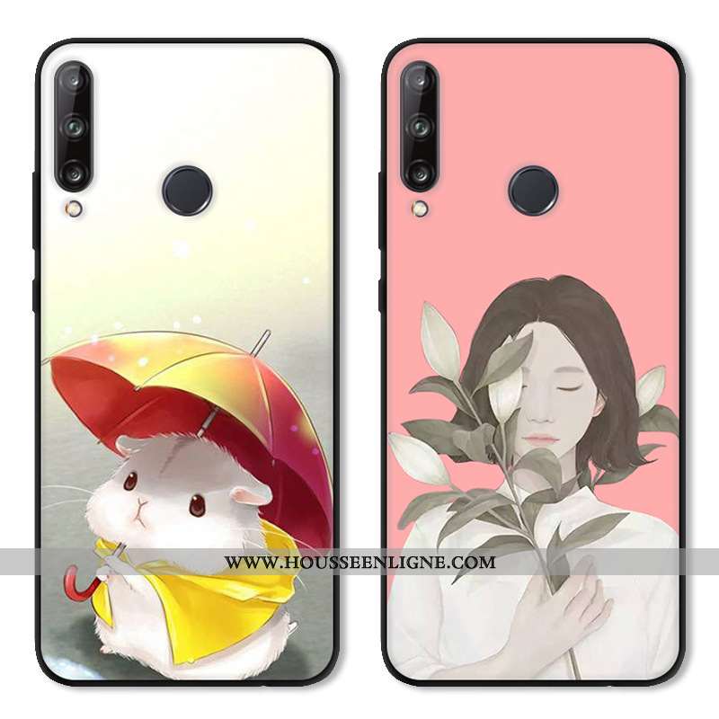 Housse Huawei Y6p Dessin Animé Protection Incassable Coque Étui Créatif Frais Rose