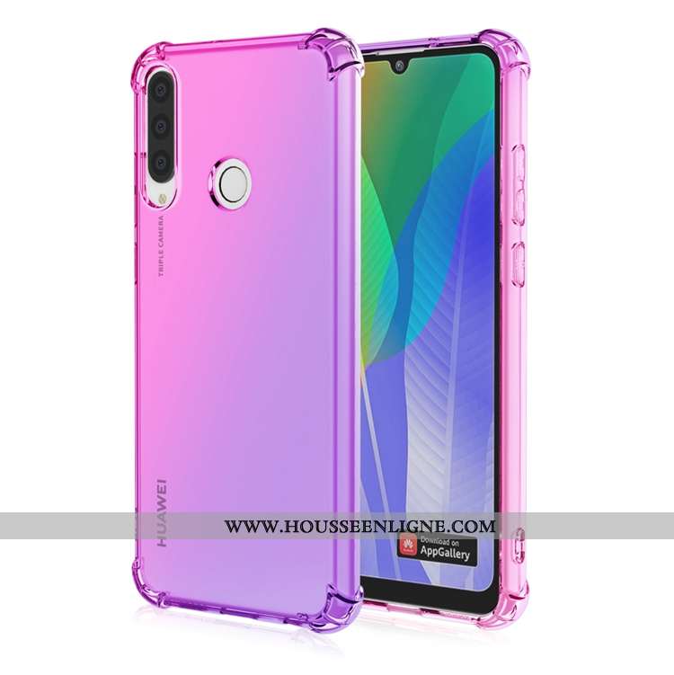 Housse Huawei Y6p Personnalité Fluide Doux Ballon Téléphone Portable Étui Incassable Violet