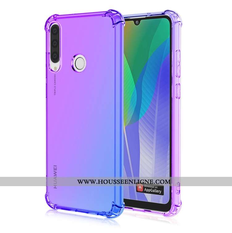 Housse Huawei Y6p Personnalité Fluide Doux Ballon Téléphone Portable Étui Incassable Violet