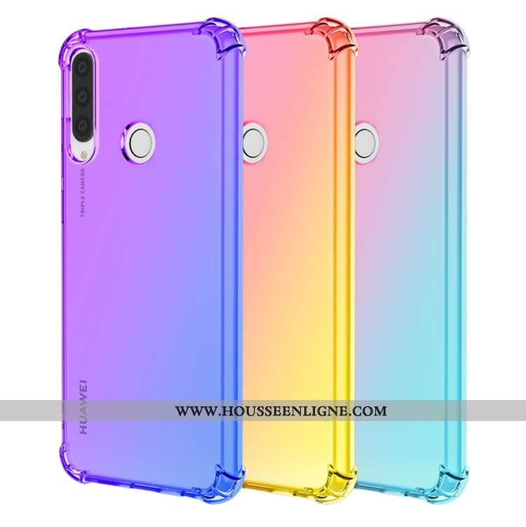 Housse Huawei Y6p Personnalité Fluide Doux Ballon Téléphone Portable Étui Incassable Violet