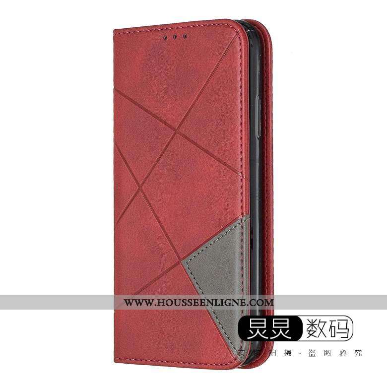 Housse Huawei Y6p Protection Cuir Gris Clamshell Coque Téléphone Portable Étui