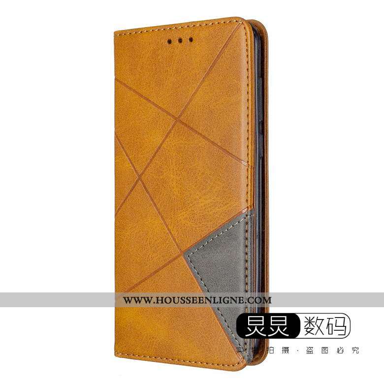 Housse Huawei Y6p Protection Cuir Gris Clamshell Coque Téléphone Portable Étui