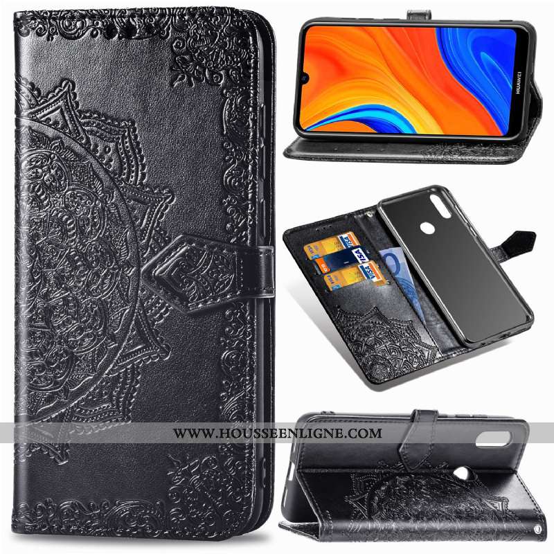 Housse Huawei Y6s Créatif Cuir Étui Tout Compris Vert Téléphone Portable Clamshell Verte
