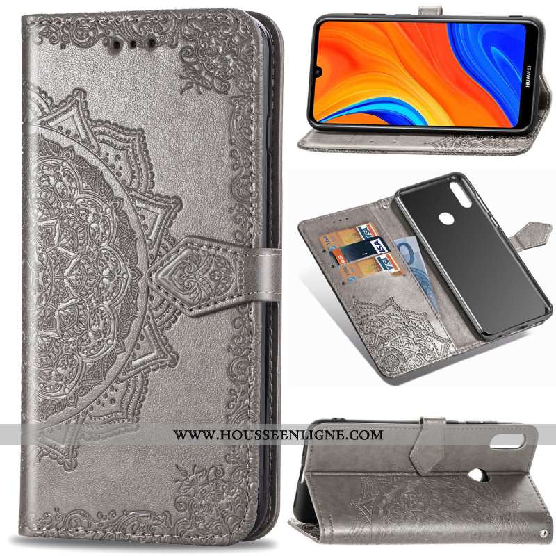 Housse Huawei Y6s Créatif Cuir Étui Tout Compris Vert Téléphone Portable Clamshell Verte