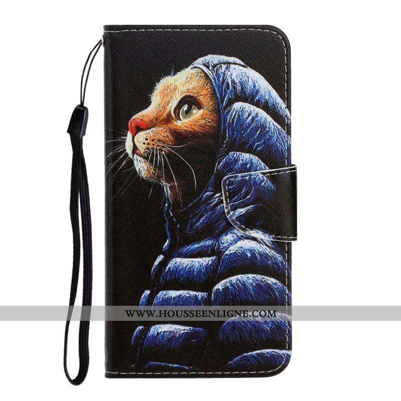 Housse Huawei Y6s Cuir Protection Coque Téléphone Portable 2020 Chat Clamshell Bleu