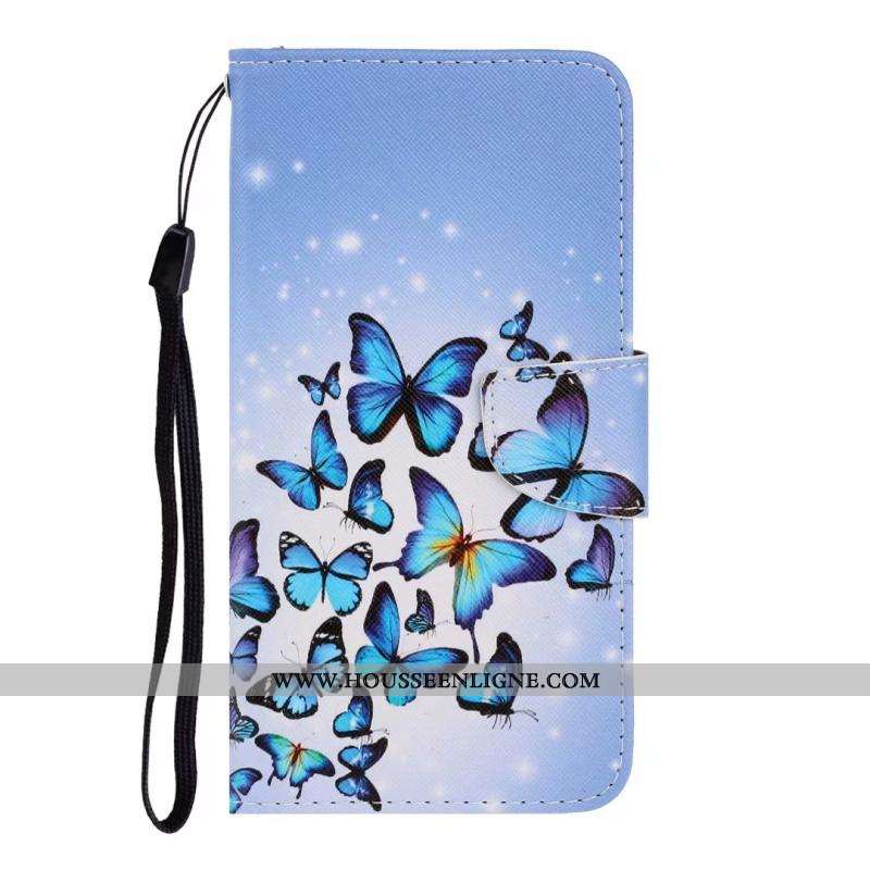 Housse Huawei Y6s Cuir Protection Coque Téléphone Portable 2020 Chat Clamshell Bleu