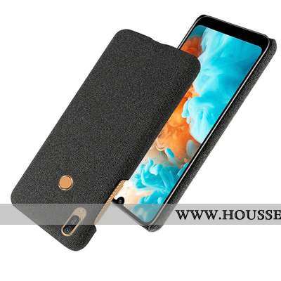 Housse Huawei Y6s Délavé En Daim Modèle Fleurie Incassable Difficile Tissu Téléphone Portable Étui G