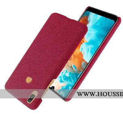 Housse Huawei Y6s Délavé En Daim Modèle Fleurie Incassable Difficile Tissu Téléphone Portable Étui G