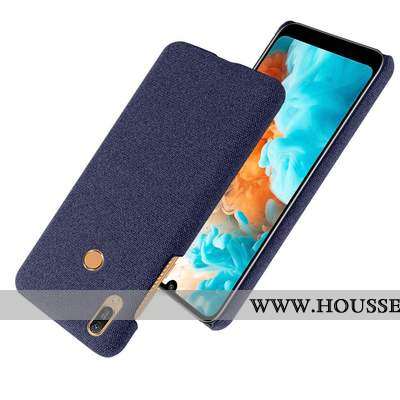 Housse Huawei Y6s Délavé En Daim Modèle Fleurie Incassable Difficile Tissu Téléphone Portable Étui G