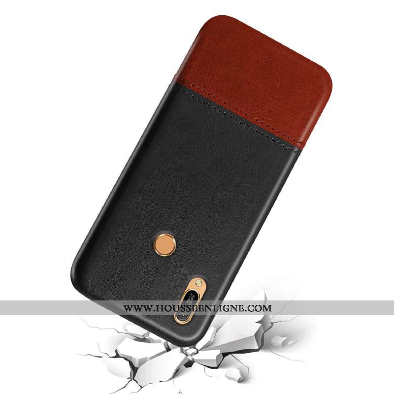 Housse Huawei Y6s Protection Mode Étui Téléphone Portable Vert Couture Couleurs Business Armée Verte