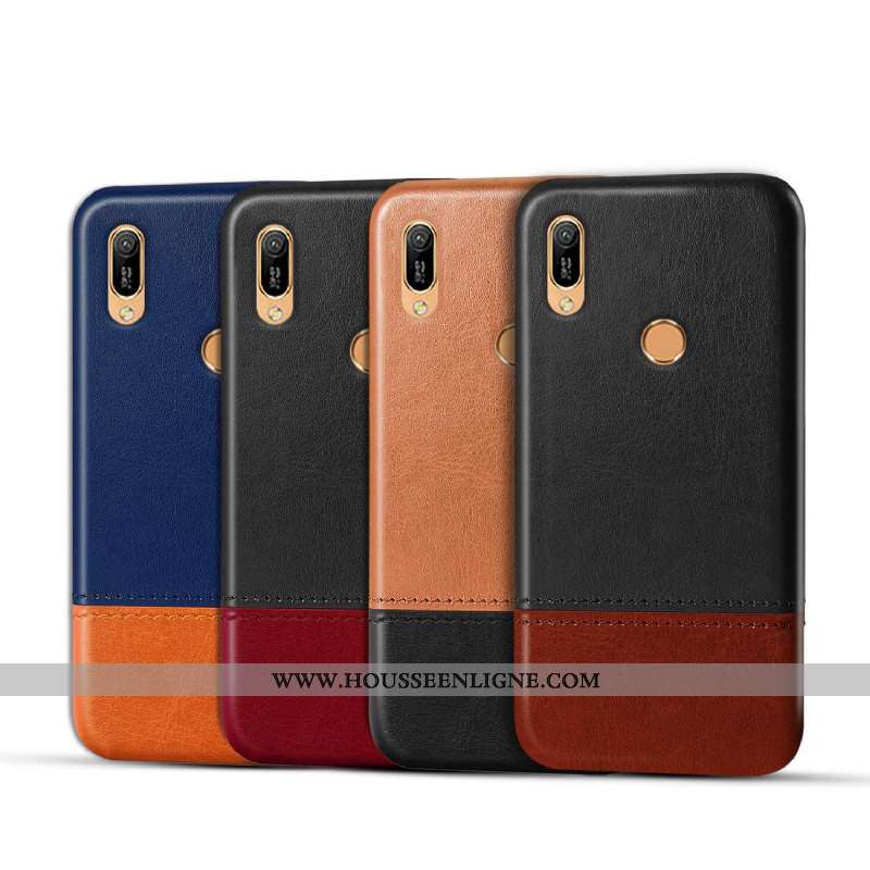 Housse Huawei Y6s Protection Mode Étui Téléphone Portable Vert Couture Couleurs Business Armée Verte