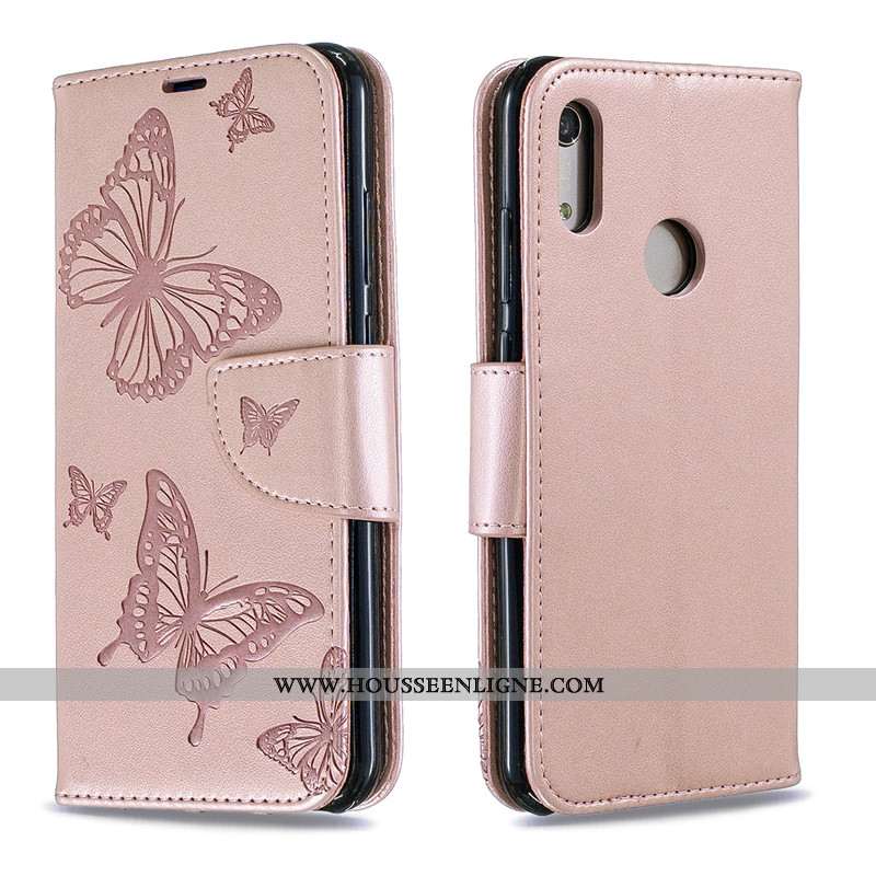 Housse Huawei Y6s Protection Ornements Suspendus Cuir Gaufrage Coque Jeunesse 2020 Rouge