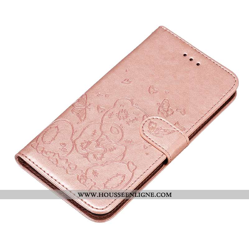 Housse Huawei Y7 2020 Imprimé Protection Dessin Animé Clamshell Carte Rose Coque