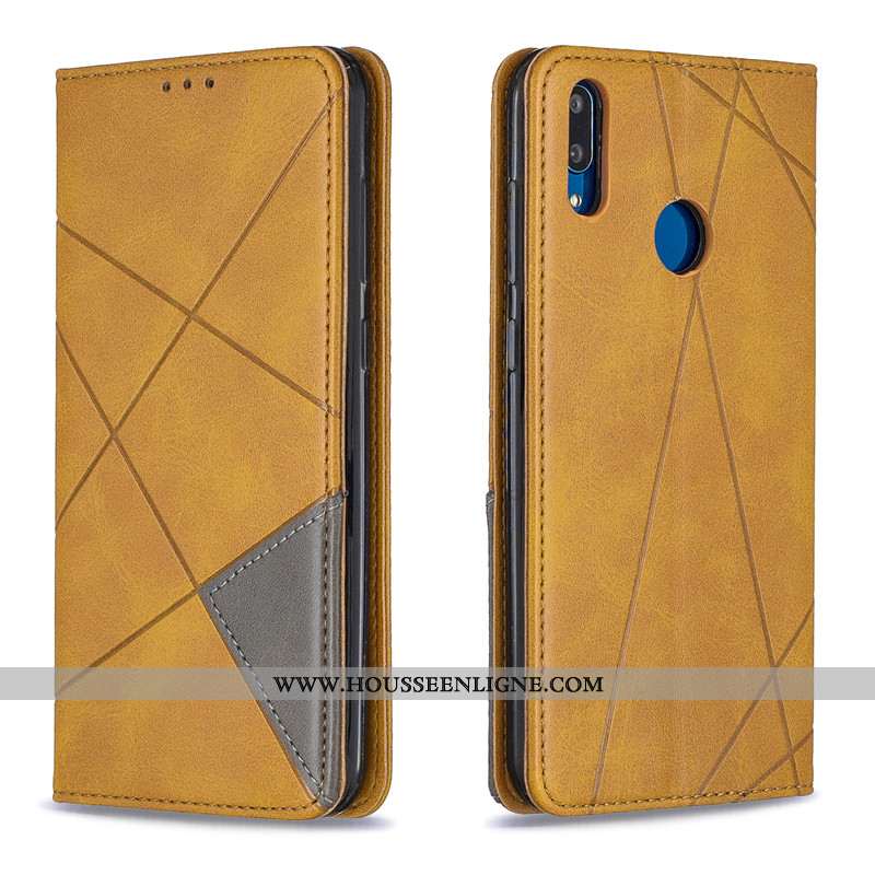 Housse Huawei Y7 2020 Protection Ornements Suspendus 2020 Simple Noir Cuir Étui