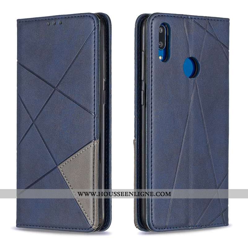 Housse Huawei Y7 2020 Protection Ornements Suspendus 2020 Simple Noir Cuir Étui