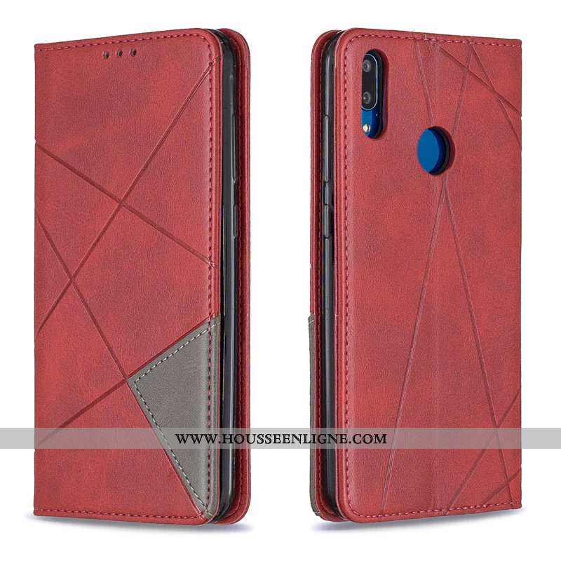 Housse Huawei Y7 2020 Protection Ornements Suspendus 2020 Simple Noir Cuir Étui