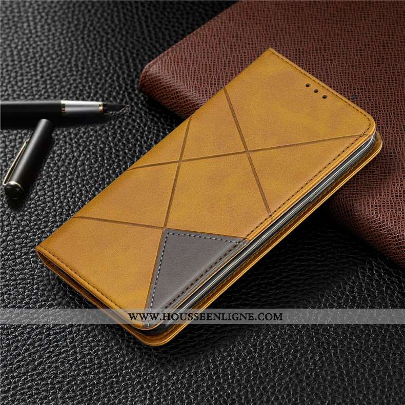 Housse Huawei Y7 2020 Protection Ornements Suspendus 2020 Simple Noir Cuir Étui