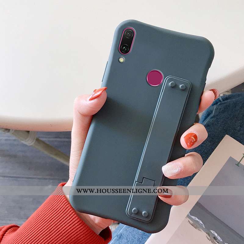 Housse Huawei Y7 2020 Tendance Silicone Téléphone Portable Protection Étui 2020 Bleu Marin Bleu Fonc
