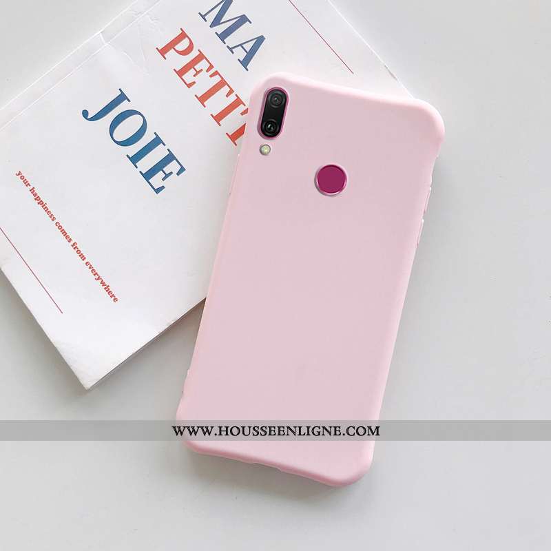 Housse Huawei Y7 2020 Tendance Silicone Téléphone Portable Protection Étui 2020 Bleu Marin Bleu Fonc