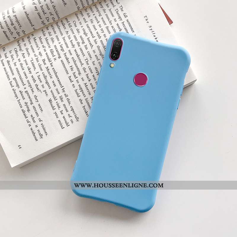 Housse Huawei Y7 2020 Tendance Silicone Téléphone Portable Protection Étui 2020 Bleu Marin Bleu Fonc