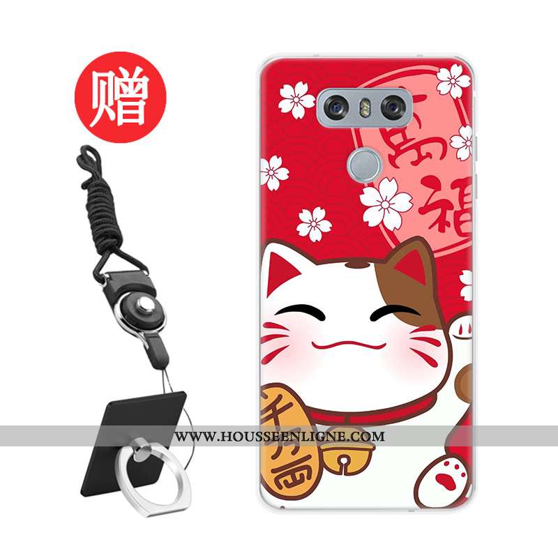 Housse Lg G6 Fluide Doux Protection Personnalisé Membrane Coque Téléphone Portable Personnalité Roug