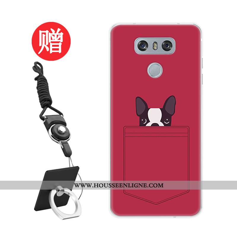 Housse Lg G6 Fluide Doux Protection Personnalisé Membrane Coque Téléphone Portable Personnalité Roug