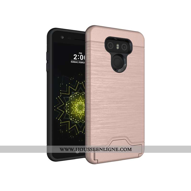 Housse Lg G6 Personnalité Créatif Coque Rose Carte Soie Téléphone Portable