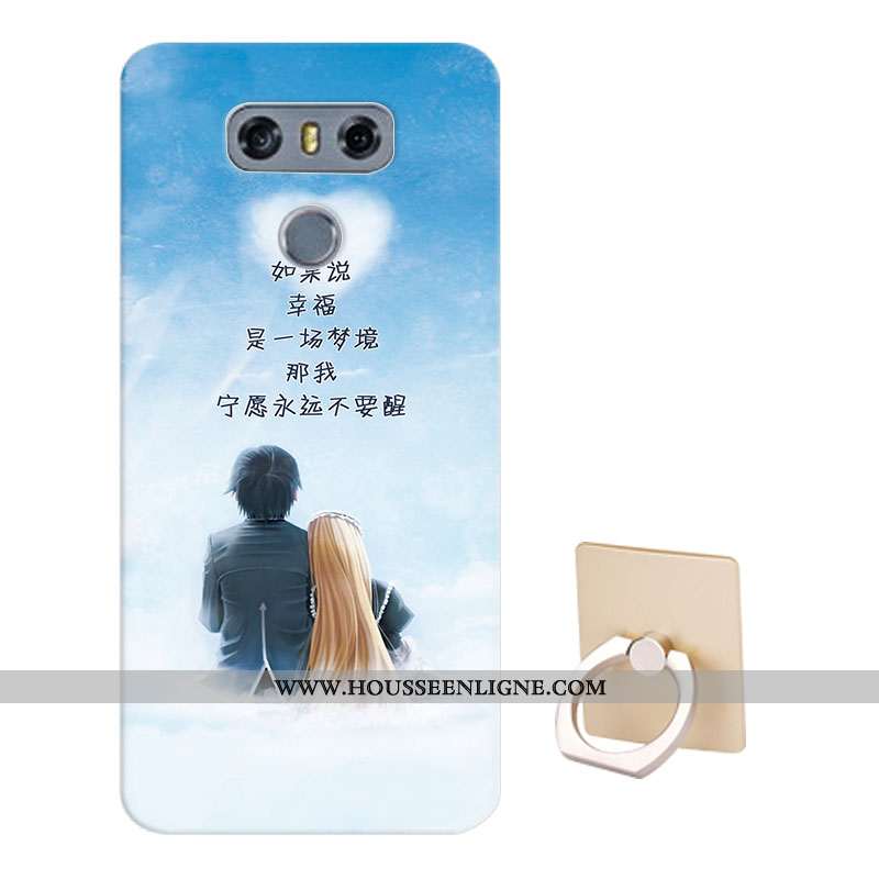 Housse Lg G6 Protection Dessin Animé Fluide Doux Téléphone Portable Coque Étui Bleu