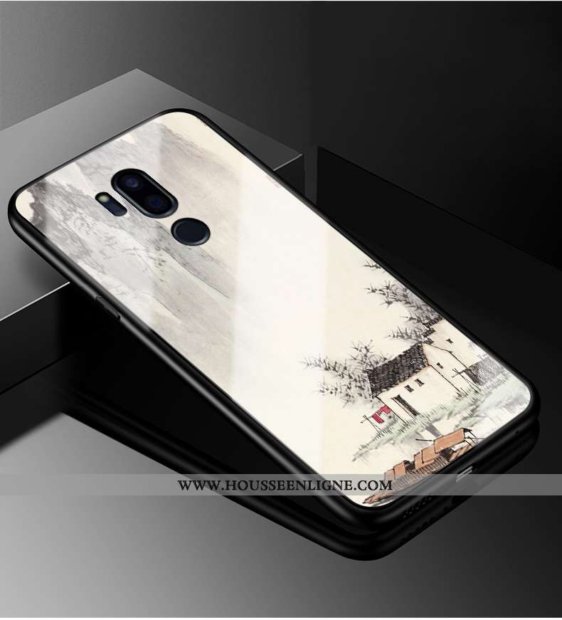 Housse Lg G7 Thinq Dessin Animé Charmant Protection Fluide Doux Silicone Incassable Verre Rose