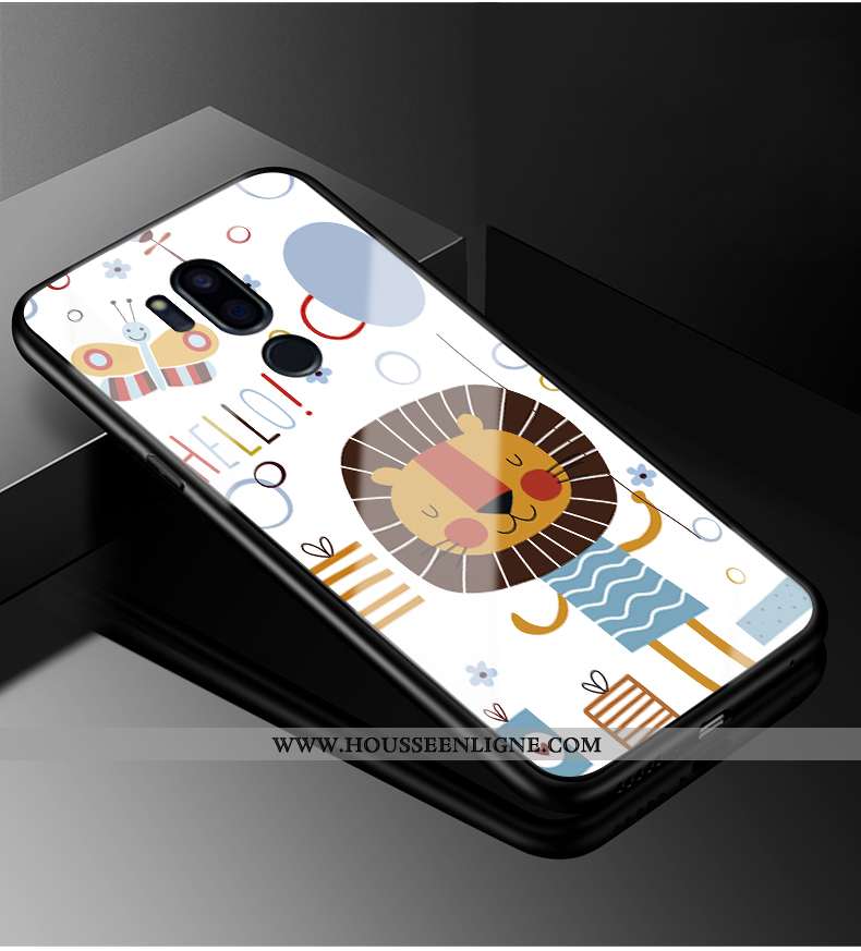 Housse Lg G7 Thinq Dessin Animé Charmant Protection Fluide Doux Silicone Incassable Verre Rose