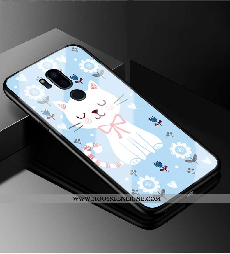 Housse Lg G7 Thinq Dessin Animé Charmant Protection Fluide Doux Silicone Incassable Verre Rose