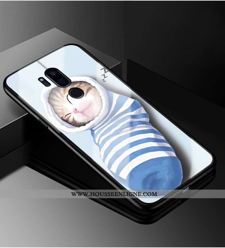 Housse Lg G7 Thinq Dessin Animé Charmant Protection Fluide Doux Silicone Incassable Verre Rose