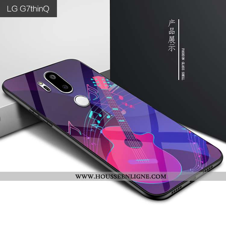 Housse Lg G7 Thinq Mode Protection Verre Violet Créatif Étui Personnalité