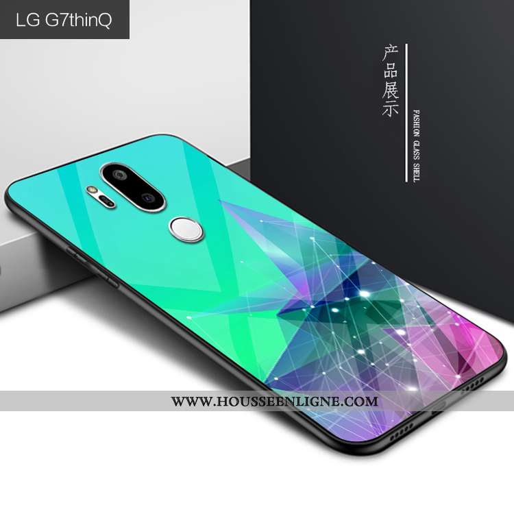 Housse Lg G7 Thinq Mode Protection Verre Violet Créatif Étui Personnalité