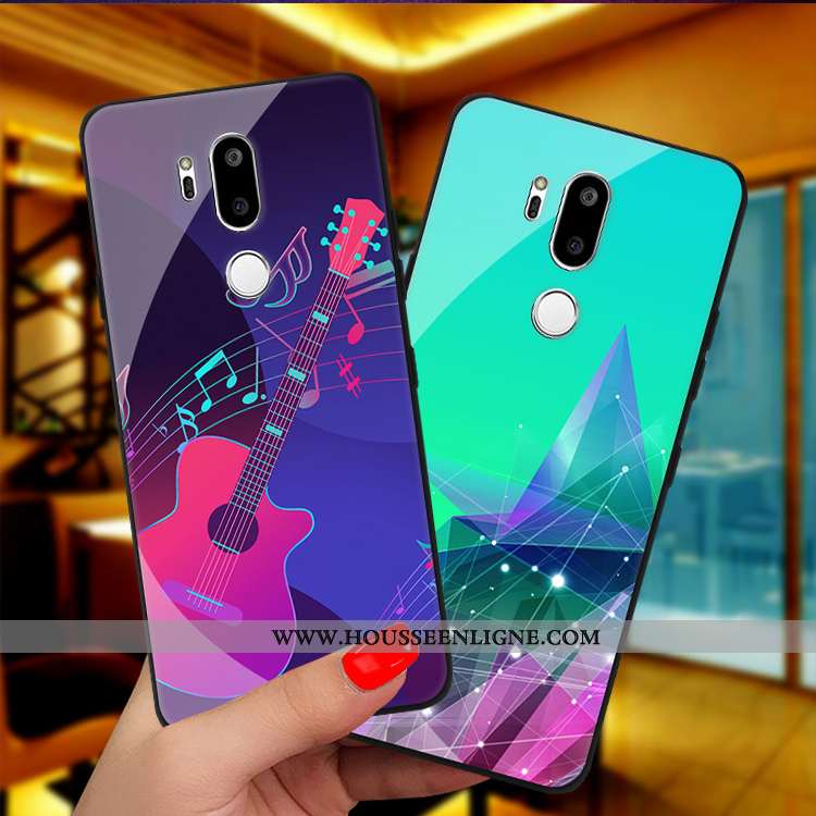 Housse Lg G7 Thinq Mode Protection Verre Violet Créatif Étui Personnalité