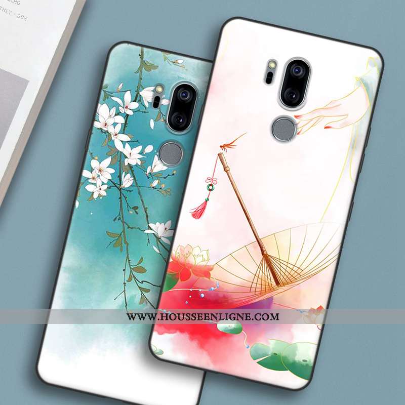 Housse Lg G7 Thinq Personnalité Fluide Doux Frais Petit Rose Silicone Coque