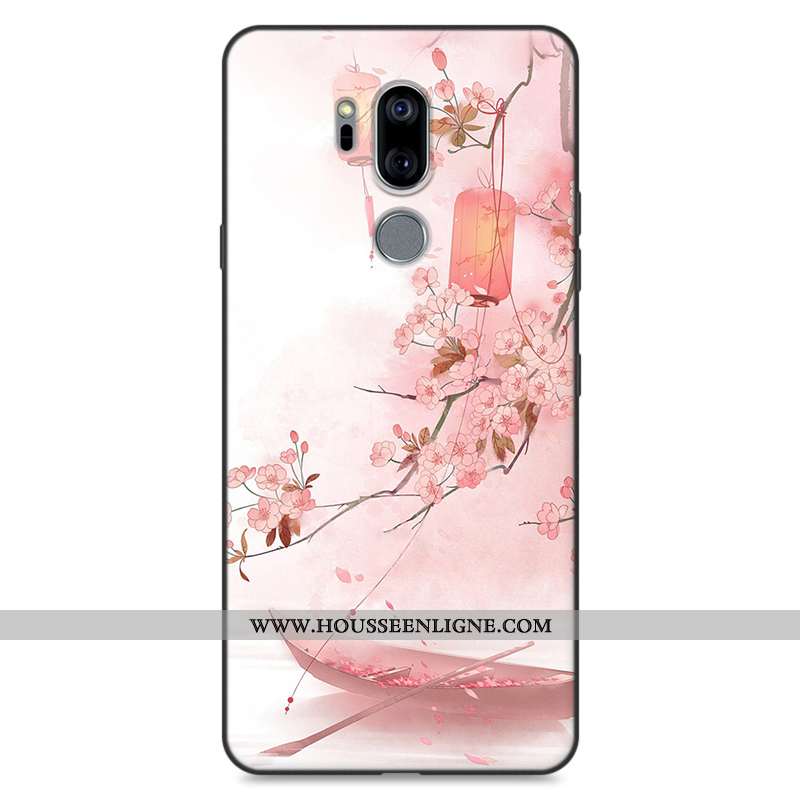 Housse Lg G7 Thinq Personnalité Fluide Doux Frais Petit Rose Silicone Coque