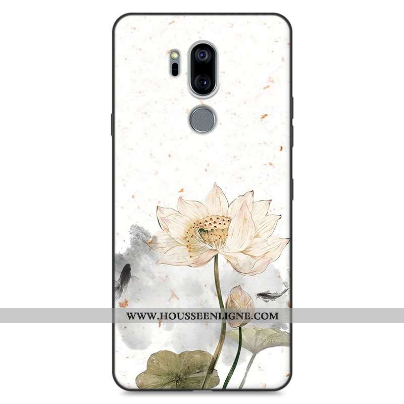 Housse Lg G7 Thinq Personnalité Fluide Doux Frais Petit Rose Silicone Coque