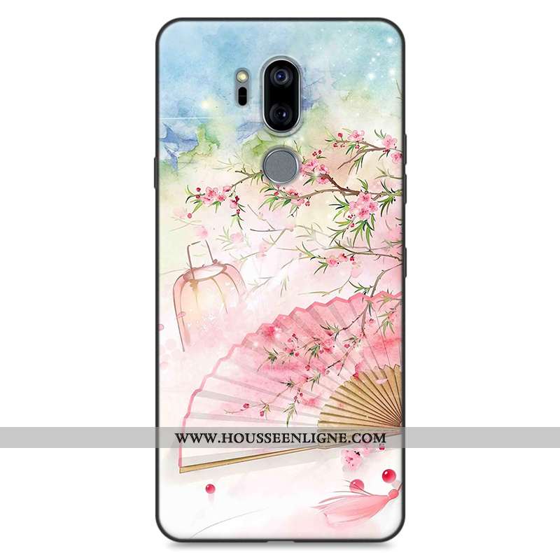 Housse Lg G7 Thinq Personnalité Fluide Doux Frais Petit Rose Silicone Coque