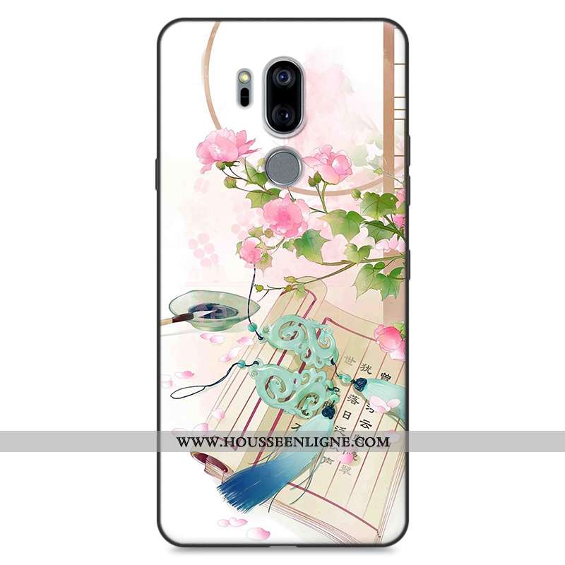 Housse Lg G7 Thinq Personnalité Fluide Doux Frais Petit Rose Silicone Coque
